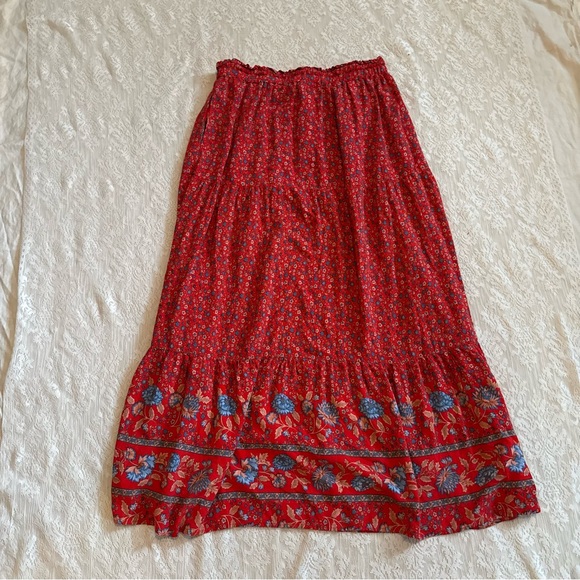 Zesica floral drawstring waist boho maxi skirt - Picture 11 of 11